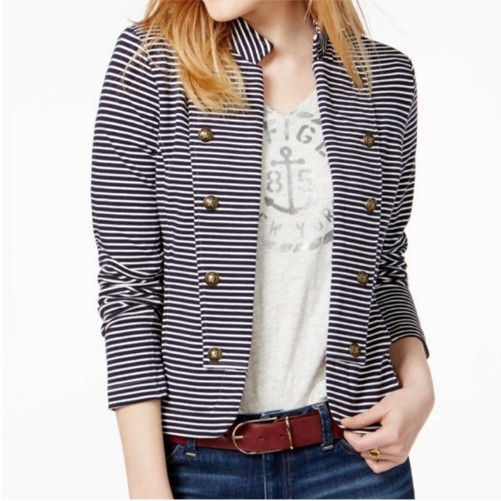 Tommy Hilfiger Button-Detailed Military Band Jacket